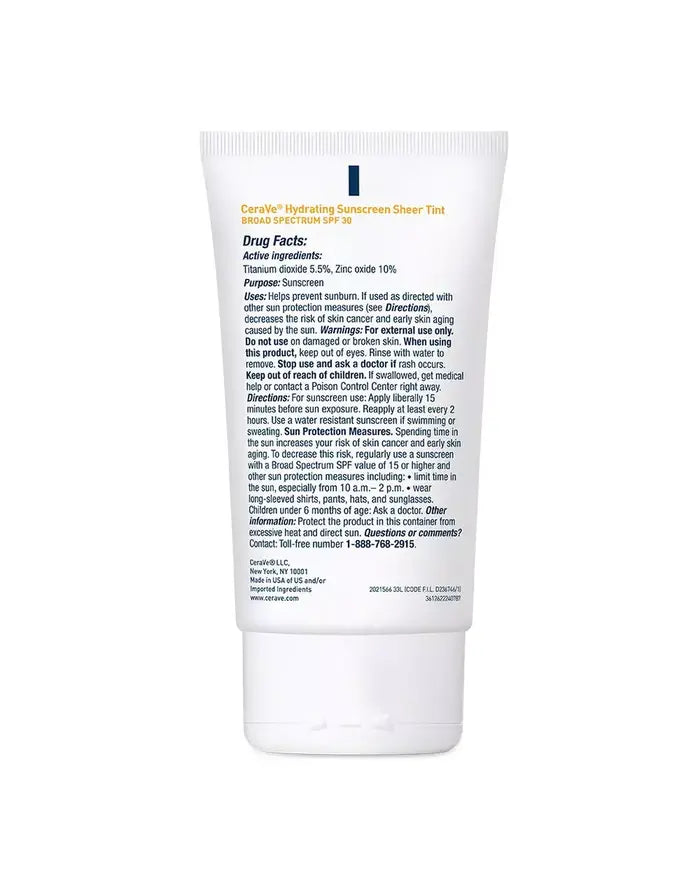 Hydrating Sunscreen SPF 30 Face Sheer Tint